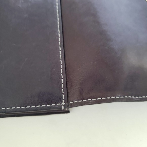 ALBERO Wallet Clutch Leather Black Solid Large Envelope Clasp High Quality Boho - Picture 8 of 10